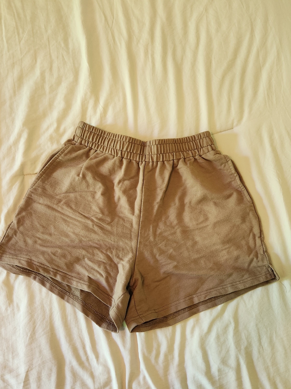 Automet Women’s Casual Elastic-Waist Brown Shorts